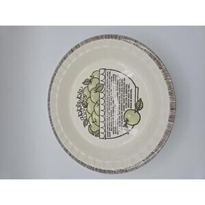 Vintage Royal China Company Jeannette Country Harvest Ironstone Apple Pie Plate